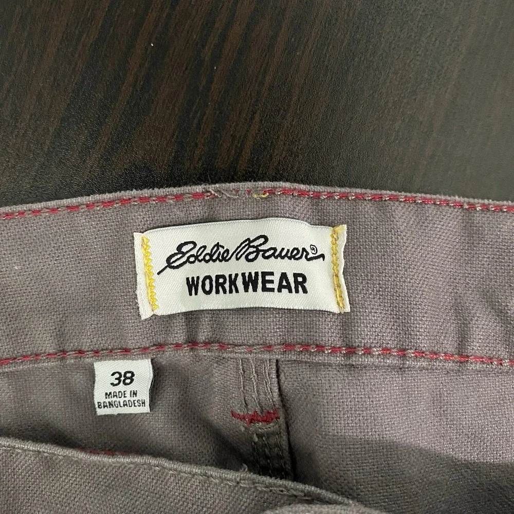 Eddie Bauer Men's Workwear‎ Pants 38x32 Brown Canvas Pants Straight Leg